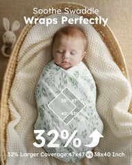 Yoofoss muslin swaddle blanket size 45x45 inches—ample room for newborns.