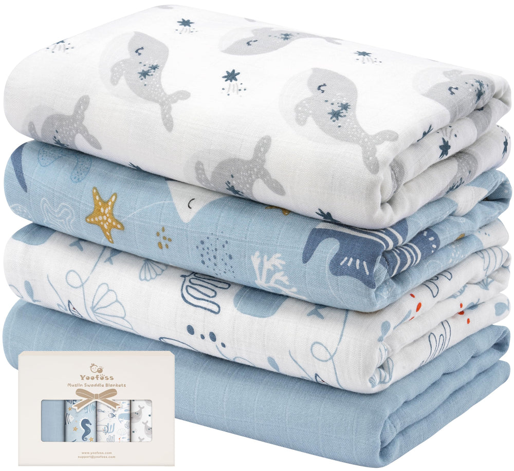 Yoofoss Muslin Swaddle Blanket soft texture for newborn comfort