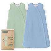 Yoofoss sleep sack bamboo-soft fabric blue-green offers breathable comfort for naps