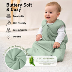 Yoofoss sleep sack safety design offers snug fit and hip-friendly space.