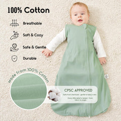 Yoofoss sleep sack with two-layer warmth for year-round coziness.