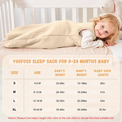 Yoofoss tog-2point-5 winter sleep sack demonstrates warm layering.