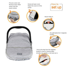 Yoofoss universal-fit with elastic bottom secures stroller and car seat.