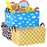 Yoojahow cartoon storage baskets 3-pack ready for clutter-free living room