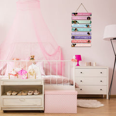 Yookeer child room decor with hanging signs creates a welcoming nursery ambiance.