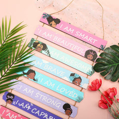 Yookeer inspirational wall art for kids in durable wood enhances playroom decor.