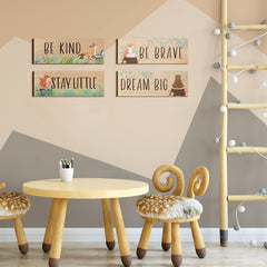 Yookeer safari animal wall sign close-up showing durable wood and vivid colors.