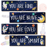 Yookeer space wall art solar system with lights brightens evenings and sparks curiosity.