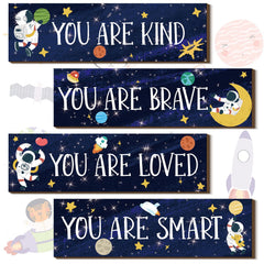 Yookeer space wall art solar system with lights brightens evenings and sparks curiosity.
