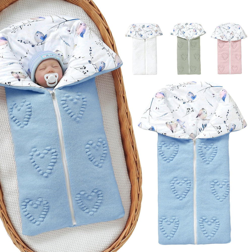 Yoolhamy baby swaddle blue thick winter fabric for cozy warmth