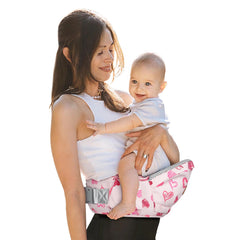 YooxArmor ergonomic-seat demonstrates hip carrier with lumbar support during long carries