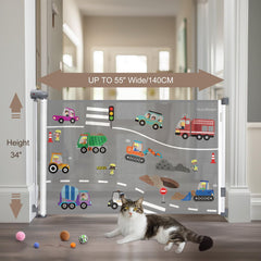 YooxArmor wide pet gate 55-wide, fits large openings.