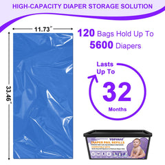 Yopinat 3mil-thick leak-proof refill emphasizes durable protection during diaper changes.