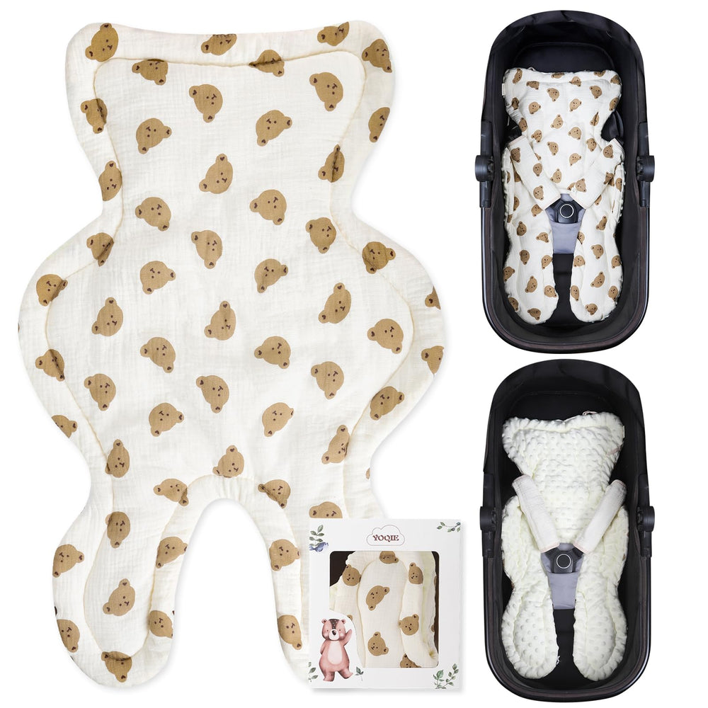 YOQIE bear-print front fabric keeps newborn skin cool and dry in heat