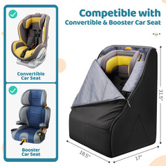 YOREPEK car seat bag showing internal fixation straps for secure seat positioning.