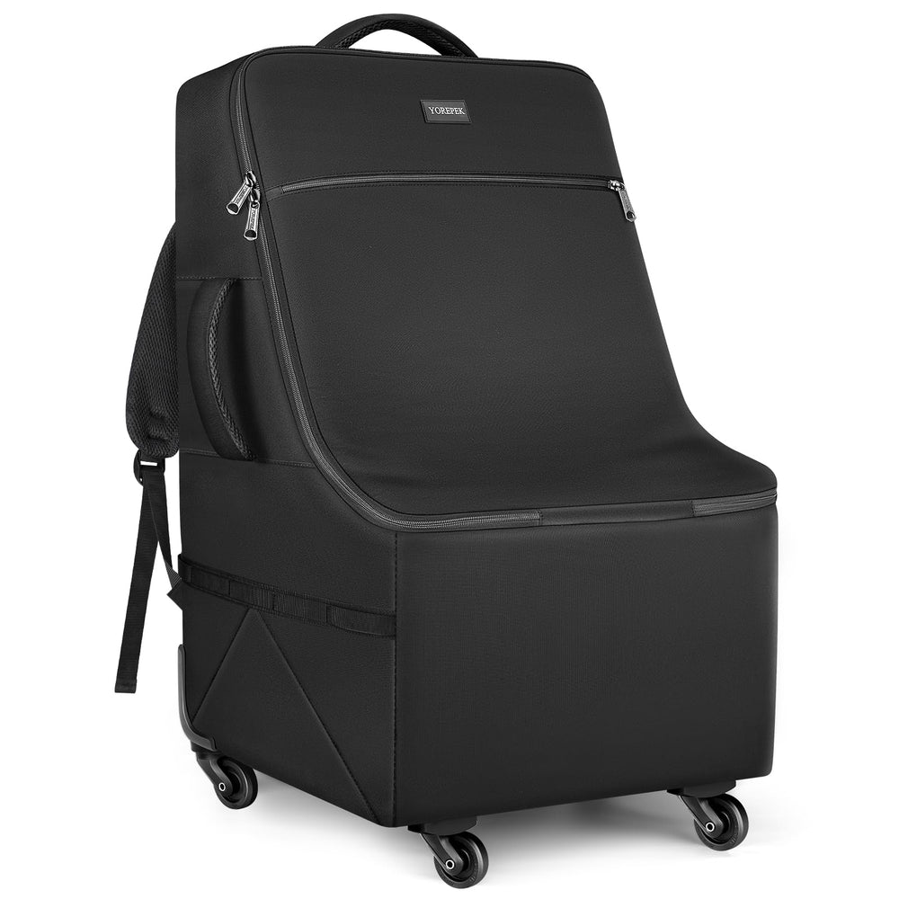 YOREPEK car seat bag wheels close-up for effortless airport navigation