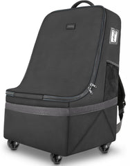 YOREPEK car seat travel bag with wheels for smooth airport rolling and protection.