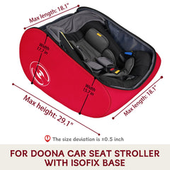 YOREPEK padded stroller travel bag with Doona-compatible focus secures compatible stroller on flights.