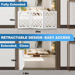 YORWHIN white matte finish gate adds modern decor while protecting paws