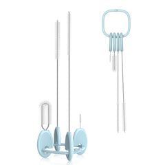 YOTIME standing straw cleaner with vertical base keeps brushes organized and air-drying