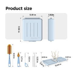 YOTIME travel bottle brush nipple-brush cleans nipples gently and safely.