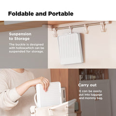 YOTIME setup features two trays and alternating poles for organized drying.