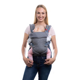 YOU+ME 4-in-1 baby carrier ergonomic-positions image demonstrates four carrying options for growing babies.