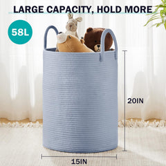 YOUDENOVA laundry hamper basket reinforced handles ideal for carrying full loads.