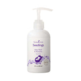 Young Living Seedlings baby wash bottle showing gentle cleansing for delicate skin and hair.