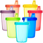 Youngever 7-pack kids sippy cups in assorted colors for everyday use