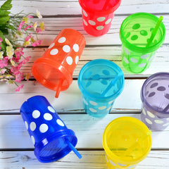 Youngever polka 11oz cups in assorted colors support party and home gatherings.