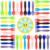 Youngever toddler utensils color sets for independent meals