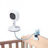 YOUNGLINK baby monitor mount clipped to crib for secure, adjustable viewing
