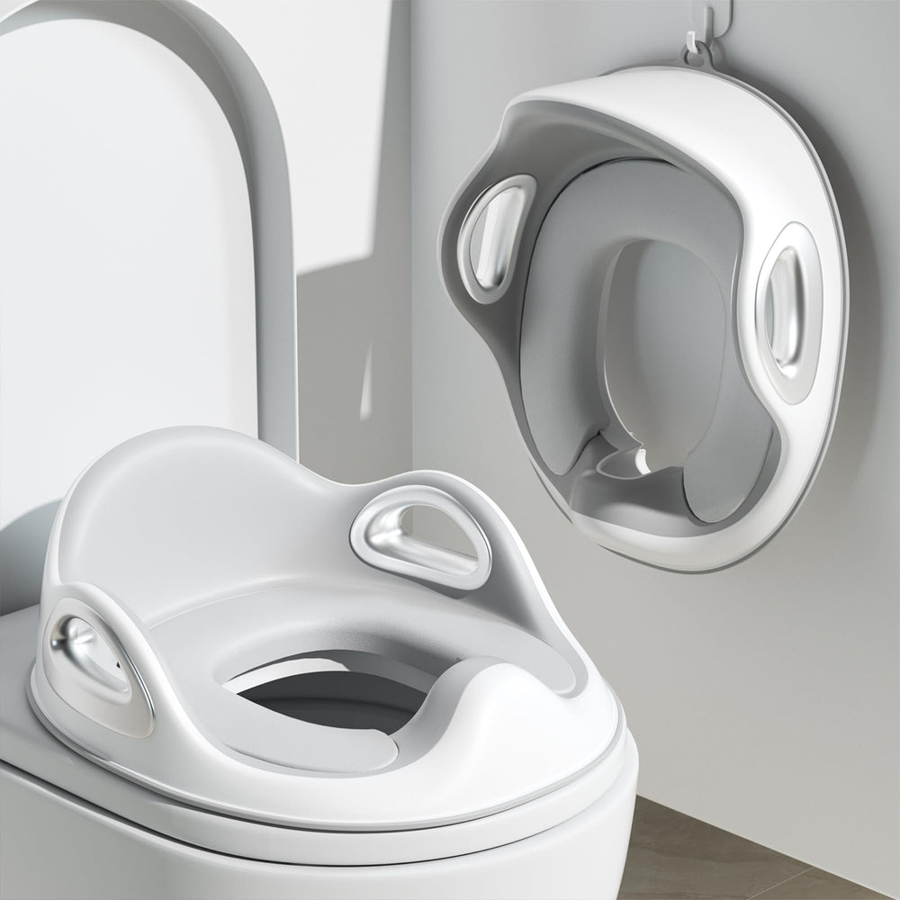 Youocomu Potty Seat safety handles provide a secure grip for confident toilet training.