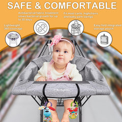 Youpinby cart cover includes pocket and toy rings for baby entertainment.