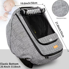 Youpinby windproof baby car seat cover protects against cold gusts on the move.