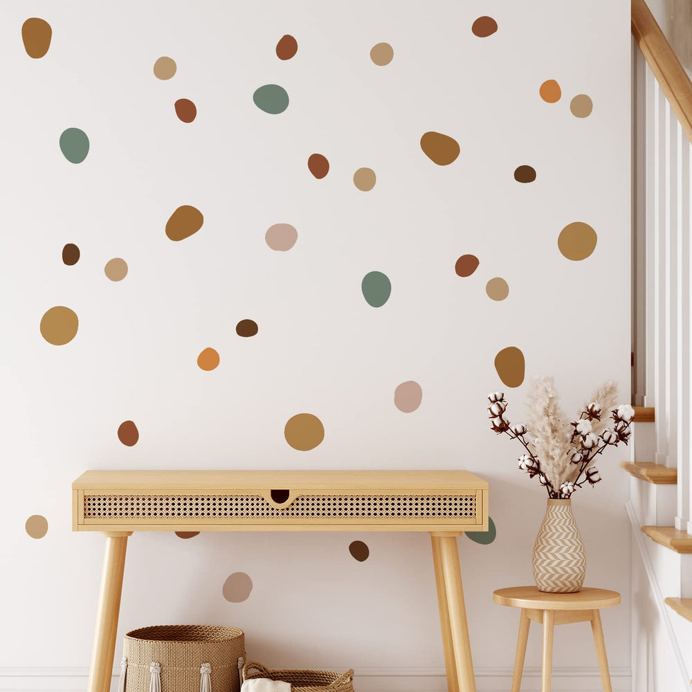 YouRfocus boho polka-dot decals 84pcs for quick playful bedroom makeover