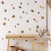 YouRfocus boho polka-dot decals 84pcs for quick playful bedroom makeover