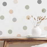 YouRfocus boho polka dot wall decals pack adds playful decor and easy customization.