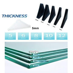 YouU corner protectors side view demonstrates easy sliding onto glass corners