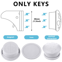 Youyole magnetic cabinet keys in use on a drawer for easy lock/unlock.