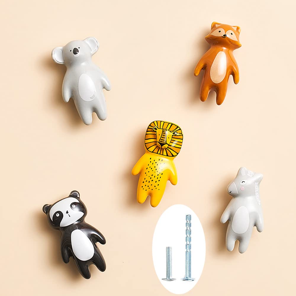 YOUYOUULU animal knob lion pull offers kid-friendly decor and safe handling for furniture
