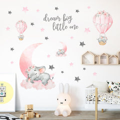 Yovkky elephant-dream-big wall decal adds playful inspiration and easy application for kids' rooms.