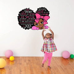 Yovkky nursery wall art pink decal creates a cheerful welcoming toddler room atmosphere