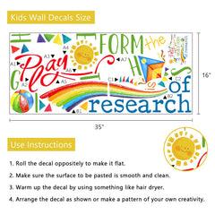 Yovkky Play inspirational wall art enhances learning ambiance