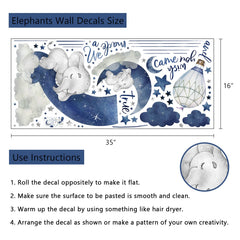 Yovkky we made a wish moon sticker for nursery dreamy atmosphere