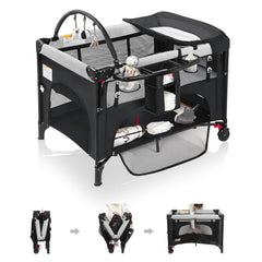 YoYiCuna bassinet one-hand setup: fast, tool-free assembly for quick nighttime transitions.