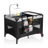 YoYiCuna Pack and Play setup demonstrates quick-fold portability for travel and storage