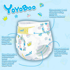 YOYOBOO absorbent-core close-up highlights ultra-thin design and strong wetness lock