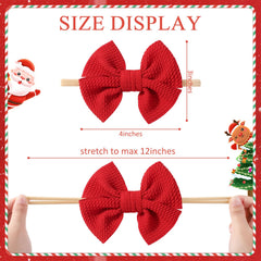 yoyokid christmas headbands closeup shows soft nylon texture for gentle wear